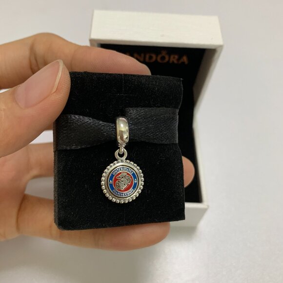 Pandora USMC Marine Corps exclusive Pandora Dangle Bead Charm - Picture 1 of 4